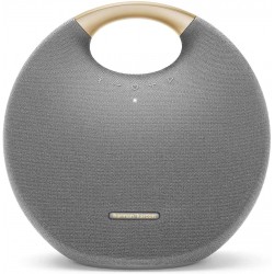 Harman Kardon Onyx Studio 6 Wireless Bluetooth Speaker - IPX7 Waterproof Extra Bass Sound System with Rechargeable Battery, Built-in Microphone - Grey