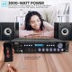 Pyle Multi Channel Bluetooth Preamplifier Receiver Receiver-3000 Watt Audio Home Speaker Sound Stereo Radio, USB, Headphone, AUX, RCA, Dual Microphone w/Echo, LED, Wireless Streaming P3201BT