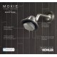 KOHLER Moxie Alexa Enabled Showerhead, Bluetooth Shower Speaker, Shower Radio, Rechargeable Speaker, Portable Speaker, 2.5 GPM, K-28238-NKA-CP, Polished Chrome