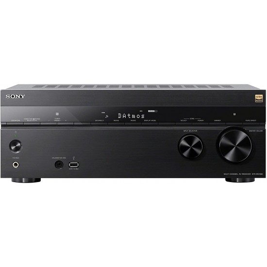 Sony STR-DN1080 7.2-ch Surround Sound Home Theater AV Receiver: 4K HDR, Dolby Atmos, Bluetooth, WiFi, Google Chromecast Black