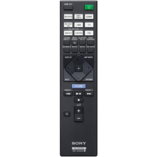 Sony STR-DN1080 7.2-ch Surround Sound Home Theater AV Receiver: 4K HDR, Dolby Atmos, Bluetooth, WiFi, Google Chromecast Black