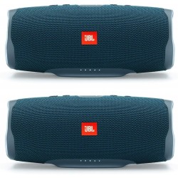 JBL Charge 4 Portable Waterproof Wireless Bluetooth Speaker Bundle - (Pair) Blue