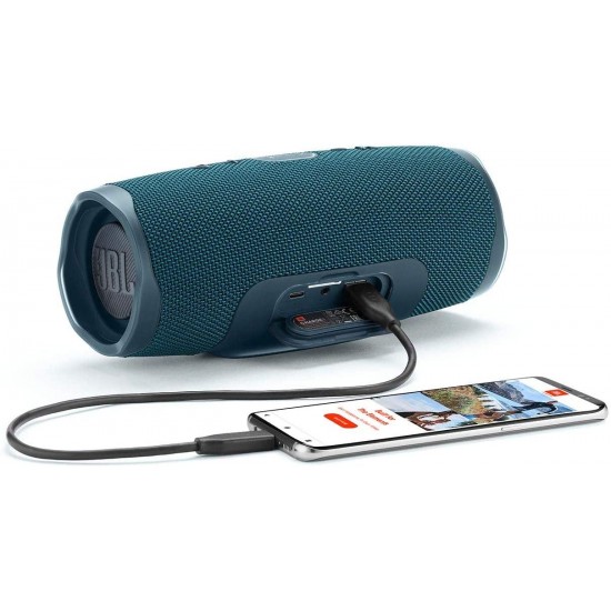 JBL Charge 4 Portable Waterproof Wireless Bluetooth Speaker Bundle - (Pair) Blue