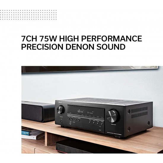 Denon S650H AV Receiver, 5.2 Channel (150W X 5) 4K UHD Home Theater Surround Sound (2019) | Music Streaming | HEOS Built-in | eARC and Upgraded HDCP