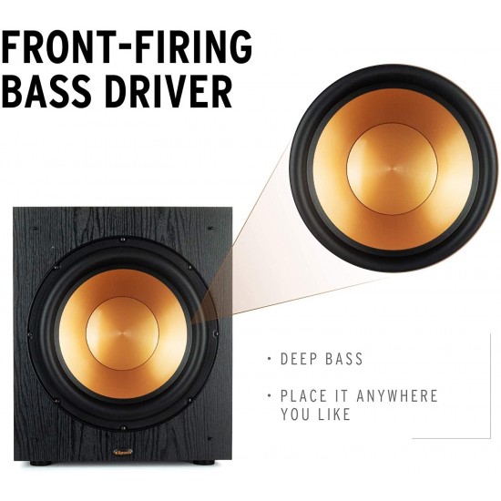 Klipsch Synergy Black Label Sub-120 Subwoofer with Spun Copper Front-Firing Cerametallic Woofers and a 12-inch, Front-Firing Driver