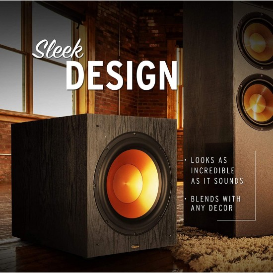 Klipsch Synergy Black Label Sub-120 Subwoofer with Spun Copper Front-Firing Cerametallic Woofers and a 12-inch, Front-Firing Driver