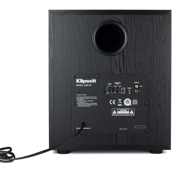 Klipsch Synergy Black Label Sub-120 Subwoofer with Spun Copper Front-Firing Cerametallic Woofers and a 12-inch, Front-Firing Driver