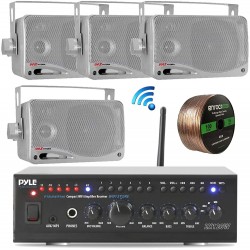 Pyle Home WiFi Bluetooth Audio Amplifier Receiver, 2X Pair's 3.5