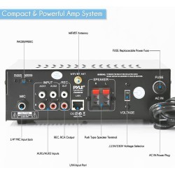 Pyle Home WiFi Bluetooth Audio Amplifier Receiver, 2X Pair's 3.5