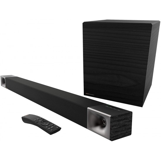 Klipsch Cinema 600 Sound Bar 3.1 Home Theater System with HDMI-ARC for Easy Set-Up, Black