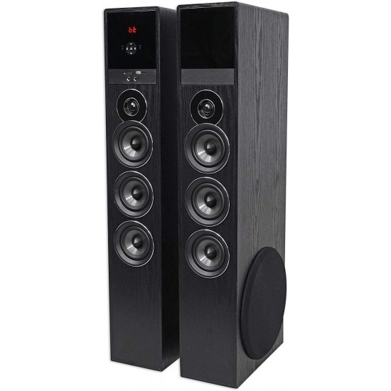 Rockville TM150B Black Home Theater System Tower Speakers 10