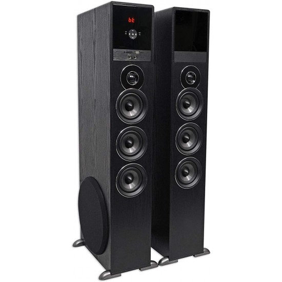 Rockville TM150B Black Home Theater System Tower Speakers 10