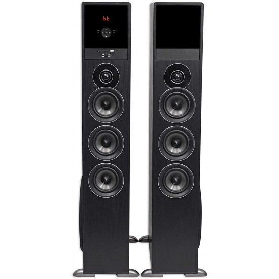 Rockville TM150B Black Home Theater System Tower Speakers 10