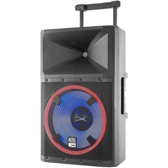 Altec Lansing ALP-L2200PK Lightning Series Indoor Outoor Ultra Powerful Bluetooth 2200 Peak Watt Speaker with Party Lights and Built in Media Player