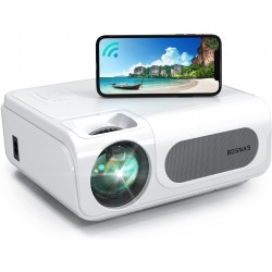 Projector, BOSNAS WiFi Bluetooth Projector 8500L Full HD Video Projector Native 1080P/4k Wireless LED/LCD Home&Outdoor Movie Theater, 300