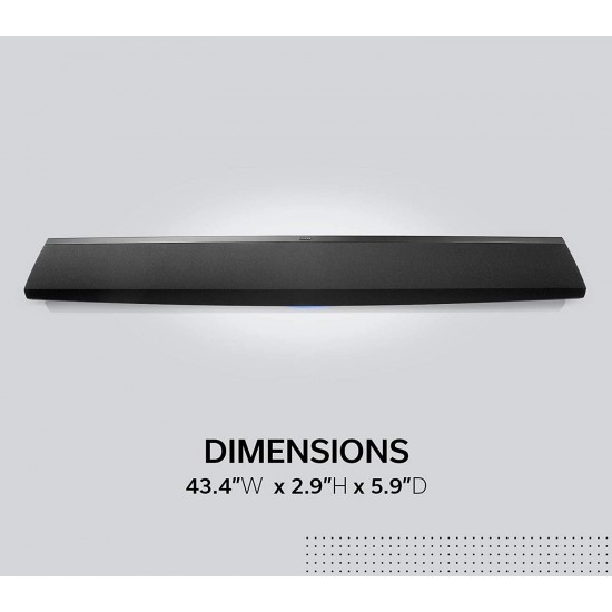 Denon DHT-S716H Home Theater Soundbar | TrueHD Surround Sound | Bluetooth, HEOS &  Alexa Compatible | Quick Setup - All Cables Included | Black