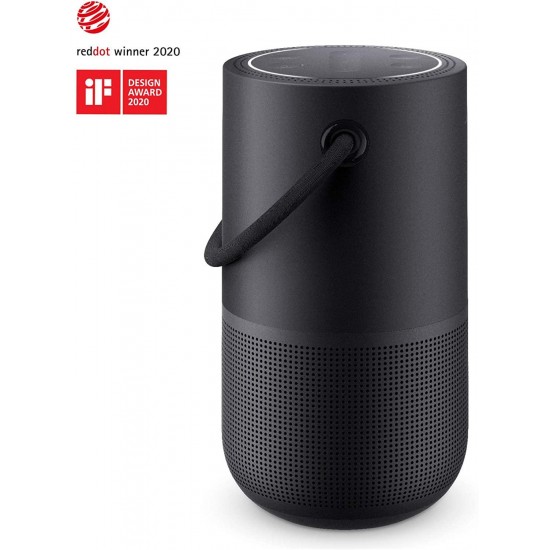 Bose Portable Smart Speaker — with Alexa Voice Control Built-in, Black & SoundLink Revolve Charging Cradle Black