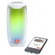 JBL Pulse 4 Waterproof Portable Bluetooth Speaker with 360 Color LED and gSport EVA Case (White)