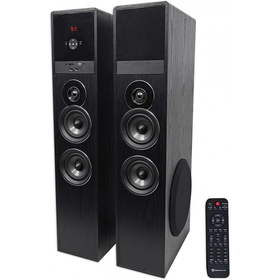 Rockville TM80B Black Home Theater System Tower Speakers 8