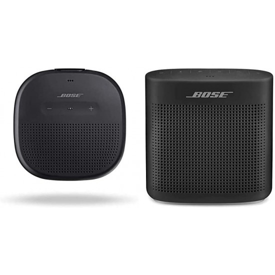 Bose SoundLink Micro, Portable Outdoor Speaker, (Wireless Bluetooth Connectivity), Black & SoundLink Color Bluetooth Speaker II - Soft Black